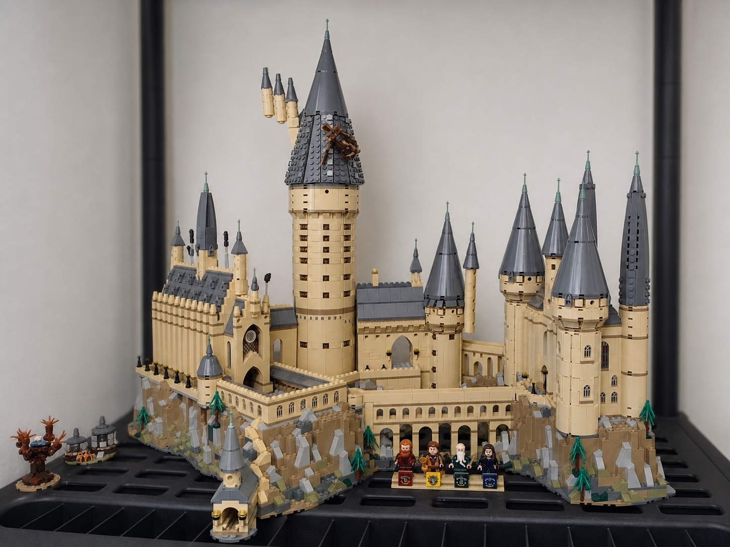 A large LEGO Hogwarts Castle display